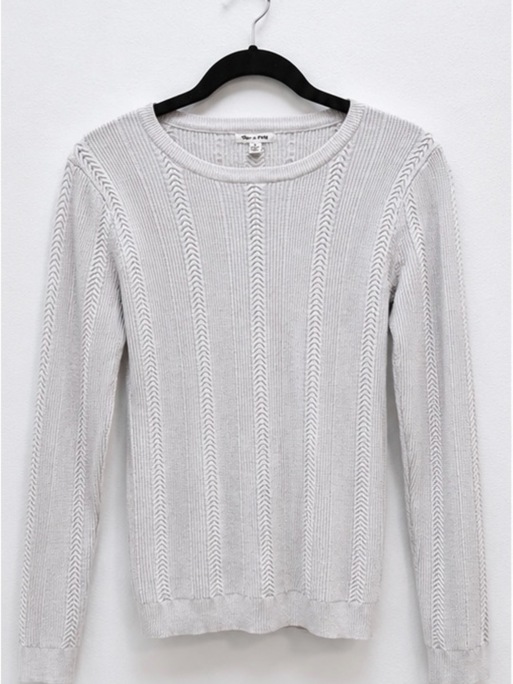 Light Cream Knit Sweater - Women's Flared Top NWOT Small - Picture 3 of 3